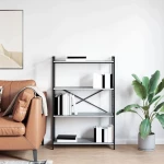 vidaXL Βιβλιοθήκη Γκρι sonoma 80 x 30 x 118 εκ Επεξεργασμένο ξύλο
