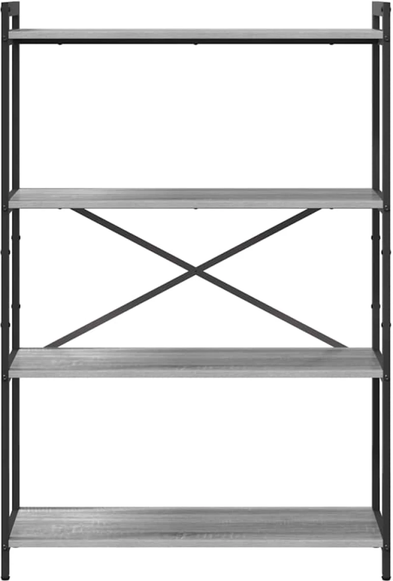 vidaXL Βιβλιοθήκη Γκρι sonoma 80 x 30 x 118 εκ Επεξεργασμένο ξύλο