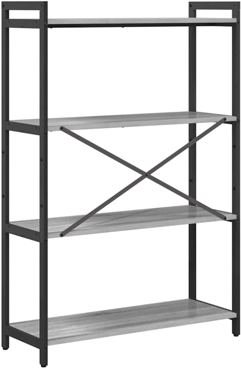 vidaXL Βιβλιοθήκη Γκρι sonoma 80 x 30 x 118 εκ Επεξεργασμένο ξύλο