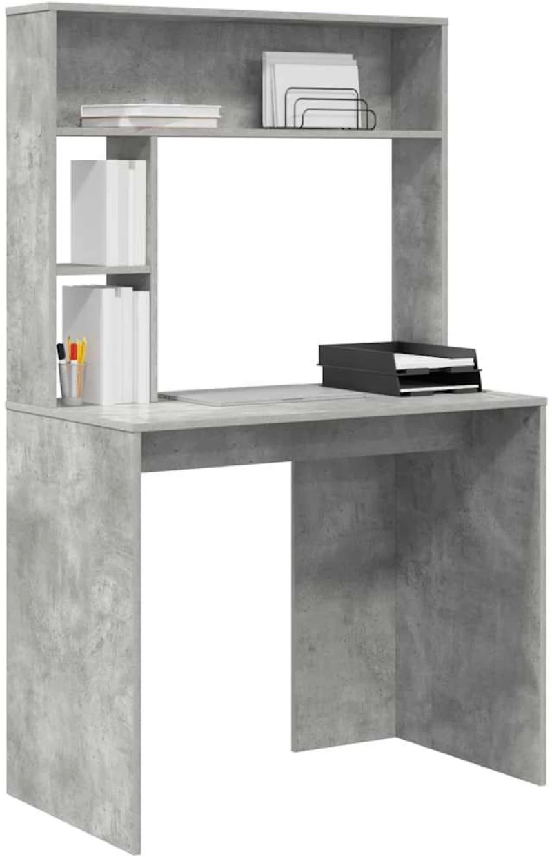 vidaXL Γραφείο Γκρι σκυροδέματος 91 x 50 x 149 εκ Επεξεργασμένο ξύλο