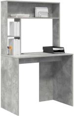 vidaXL Γραφείο Γκρι σκυροδέματος 91 x 50 x 149 εκ Επεξεργασμένο ξύλο