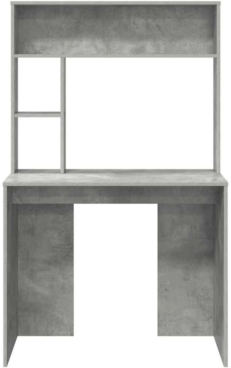 vidaXL Γραφείο Γκρι σκυροδέματος 91 x 50 x 149 εκ Επεξεργασμένο ξύλο