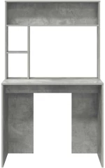 vidaXL Γραφείο Γκρι σκυροδέματος 91 x 50 x 149 εκ Επεξεργασμένο ξύλο