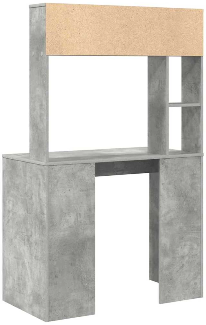 vidaXL Γραφείο Γκρι σκυροδέματος 91 x 50 x 149 εκ Επεξεργασμένο ξύλο