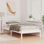 vidaXL Σκελετός Κρεβατιού Λευκό 90 x 200 cm Μασίφ ξύλο πεύκου