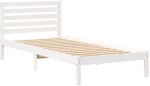 vidaXL Σκελετός Κρεβατιού Λευκό 100 x 210 cm Μασίφ ξύλο πεύκου