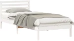 vidaXL Σκελετός Κρεβατιού Λευκό 100 x 210 cm Μασίφ ξύλο πεύκου