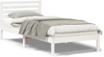 vidaXL Σκελετός Κρεβατιού Λευκό 100 x 210 cm Μασίφ ξύλο πεύκου