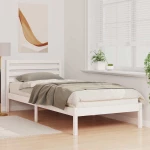 vidaXL Σκελετός Κρεβατιού Λευκό 100 x 210 cm Μασίφ ξύλο πεύκου