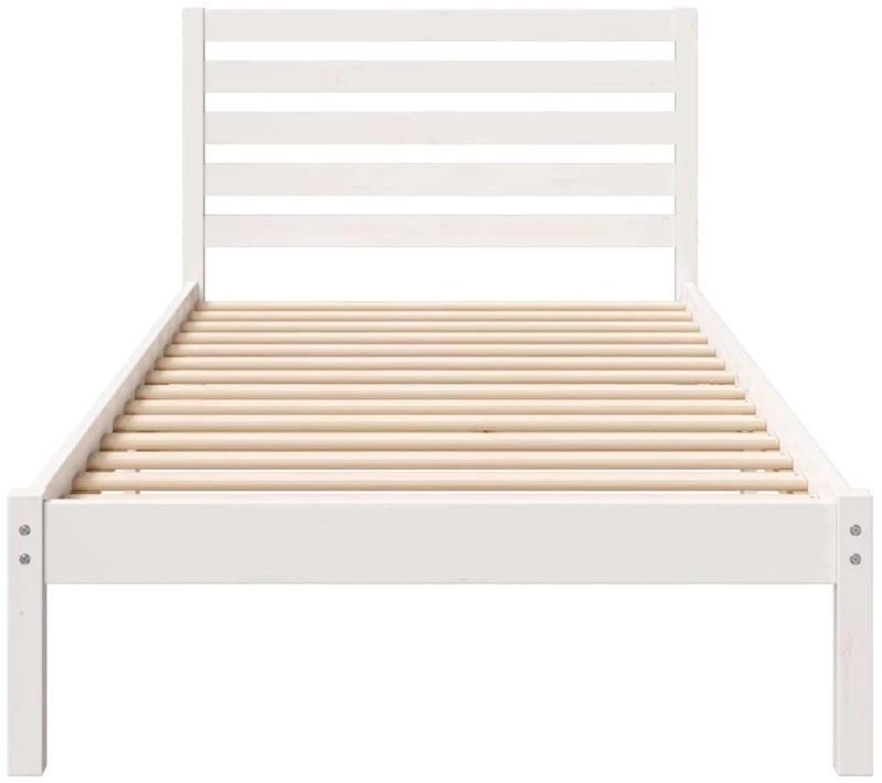 vidaXL Σκελετός Κρεβατιού Λευκό 100 x 210 cm Μασίφ ξύλο πεύκου