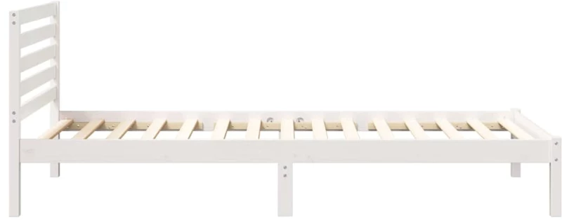vidaXL Σκελετός Κρεβατιού Λευκό 100 x 210 cm Μασίφ ξύλο πεύκου