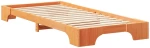 vidaXL Κρεβάτι δαπέδου Καφέ 80 x 210 cm Μασίφ ξύλο πεύκου