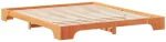 vidaXL Κρεβάτι δαπέδου Καφέ 180 x 210 cm Μασίφ ξύλο πεύκου