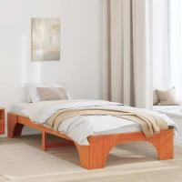 vidaXL Σκελετός Κρεβατιού Καφέ κεριού 80 x 200 cm Μασίφ ξύλο πεύκου