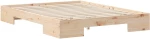 vidaXL Κρεβάτι δαπέδου Καφέ 140 x 200 cm Μασίφ ξύλο πεύκου