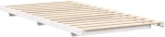 vidaXL Κρεβάτι δαπέδου Λευκό 80 x 210 cm Μασίφ ξύλο πεύκου