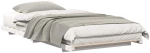 vidaXL Κρεβάτι δαπέδου Λευκό 80 x 210 cm Μασίφ ξύλο πεύκου