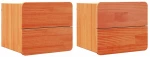 vidaXL Κομοδίνο 2 pcs Καφέ 39 x 34 x 33 εκ. Μασίφ ξύλο πεύκου