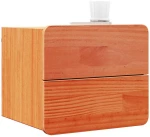 vidaXL Κομοδίνο 2 pcs Καφέ 39 x 34 x 33 εκ. Μασίφ ξύλο πεύκου