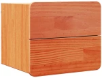 vidaXL Κομοδίνο 2 pcs Καφέ 39 x 34 x 33 εκ. Μασίφ ξύλο πεύκου