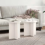 vidaXL Τραπεζάκι σαλονιού 2 pcs Λευκό 41.5 x 41.5 x 41 εκ