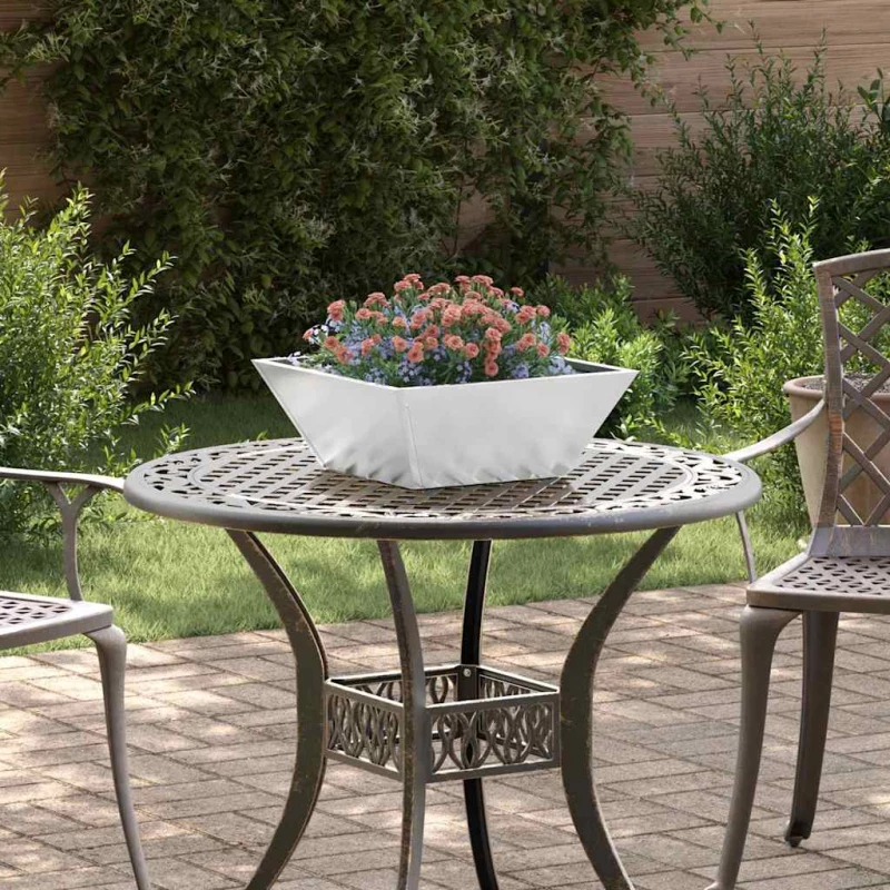 vidaXL Γλάστρα Κήπου 5 pcs Ασημί 40 x 40 x 15 cm Γαλβανισμένος χάλυβας
