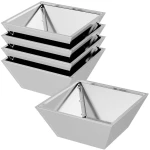 vidaXL Γλάστρα Κήπου 5 pcs Ασημί 40 x 40 x 15 cm Γαλβανισμένος χάλυβας