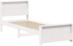 vidaXL Σκελετός Κρεβατιού Λευκό 100 x 200 cm Μασίφ ξύλο πεύκου