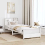 vidaXL Σκελετός Κρεβατιού Λευκό 100 x 200 cm Μασίφ ξύλο πεύκου