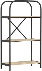 vidaXL Ράφι Βιβλίων Sonoma Δρυς 60 x 30 x 109 εκ Επεξεργασμένο ξύλο