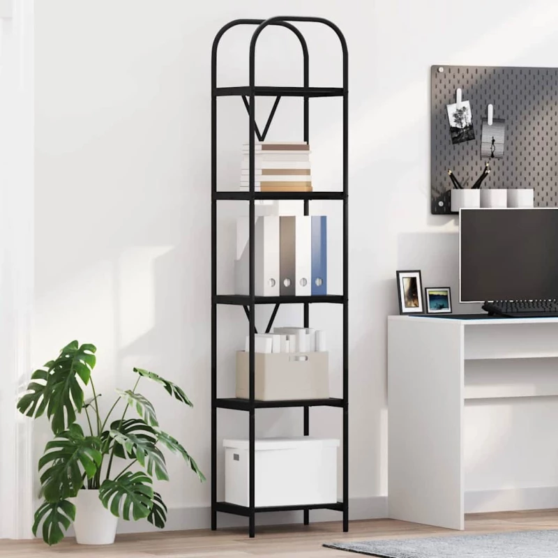 vidaXL Ράφι Βιβλίων Μαύρη δρυς 40 x 30 x 183 εκ Επεξεργασμένο ξύλο