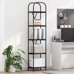 vidaXL Ράφι Βιβλίων Μαύρη δρυς 40 x 30 x 183 εκ Επεξεργασμένο ξύλο