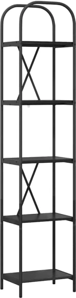 vidaXL Ράφι Βιβλίων Μαύρη δρυς 40 x 30 x 183 εκ Επεξεργασμένο ξύλο