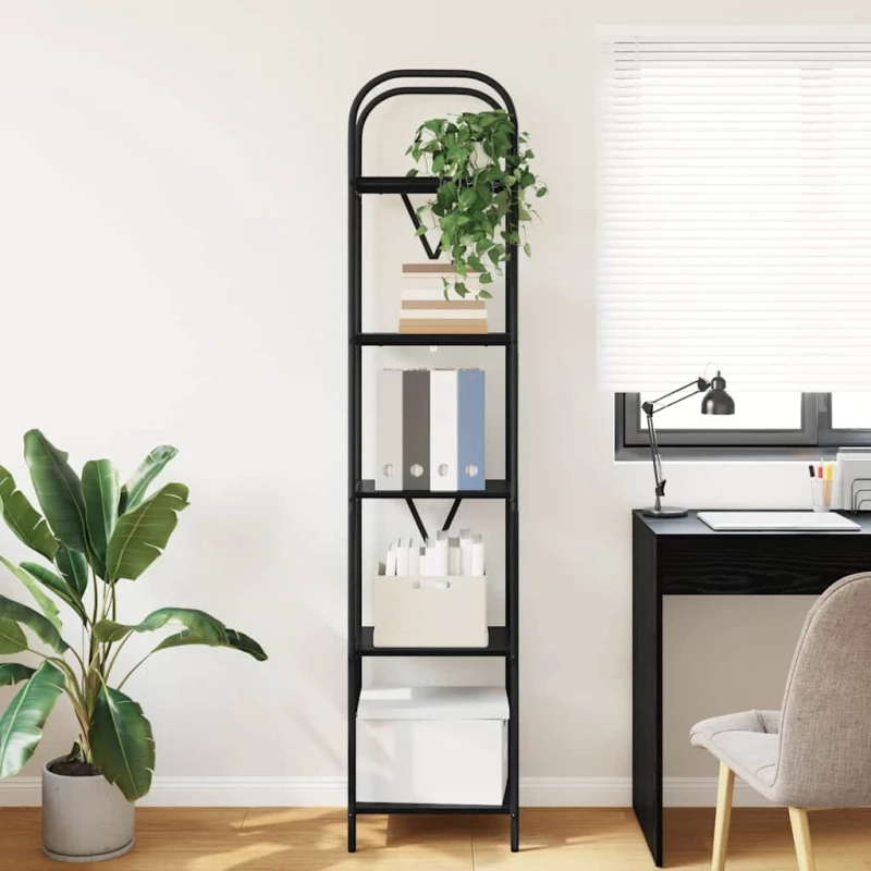 vidaXL Ράφι Βιβλίων Μαύρη δρυς 40 x 30 x 183 εκ Επεξεργασμένο ξύλο