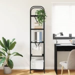 vidaXL Ράφι Βιβλίων Μαύρη δρυς 40 x 30 x 183 εκ Επεξεργασμένο ξύλο