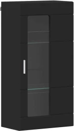 vidaXL Ντουλάπα τοίχου Μαύρο 55 x 29 x 100 εκ Επεξεργασμένο ξύλο