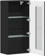 vidaXL Ντουλάπα τοίχου Μαύρο 55 x 29 x 100 εκ Επεξεργασμένο ξύλο