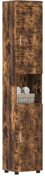 vidaXL Ντουλάπι Μπάνιου TULUM Καπνιστή δρυς 37 x 31.5 x 203 εκ
