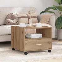 vidaXL Τραπεζάκι σαλονιού with Drawer artisan δρυς 55 x 55 x 45 cm