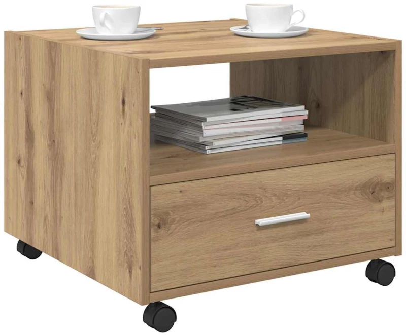 vidaXL Τραπεζάκι σαλονιού with Drawer artisan δρυς 55 x 55 x 45 cm