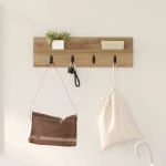 vidaXL Τοίχου Κρεμάστρα με ράφι artisan δρυς 60 x 10.5 x 18 εκ