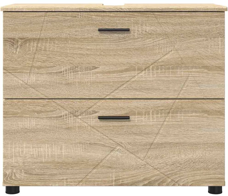 vidaXL Ντουλάπι Μπάνιου με συρτάρι Sonoma Δρυς 76,5 x 35 x 64 εκ