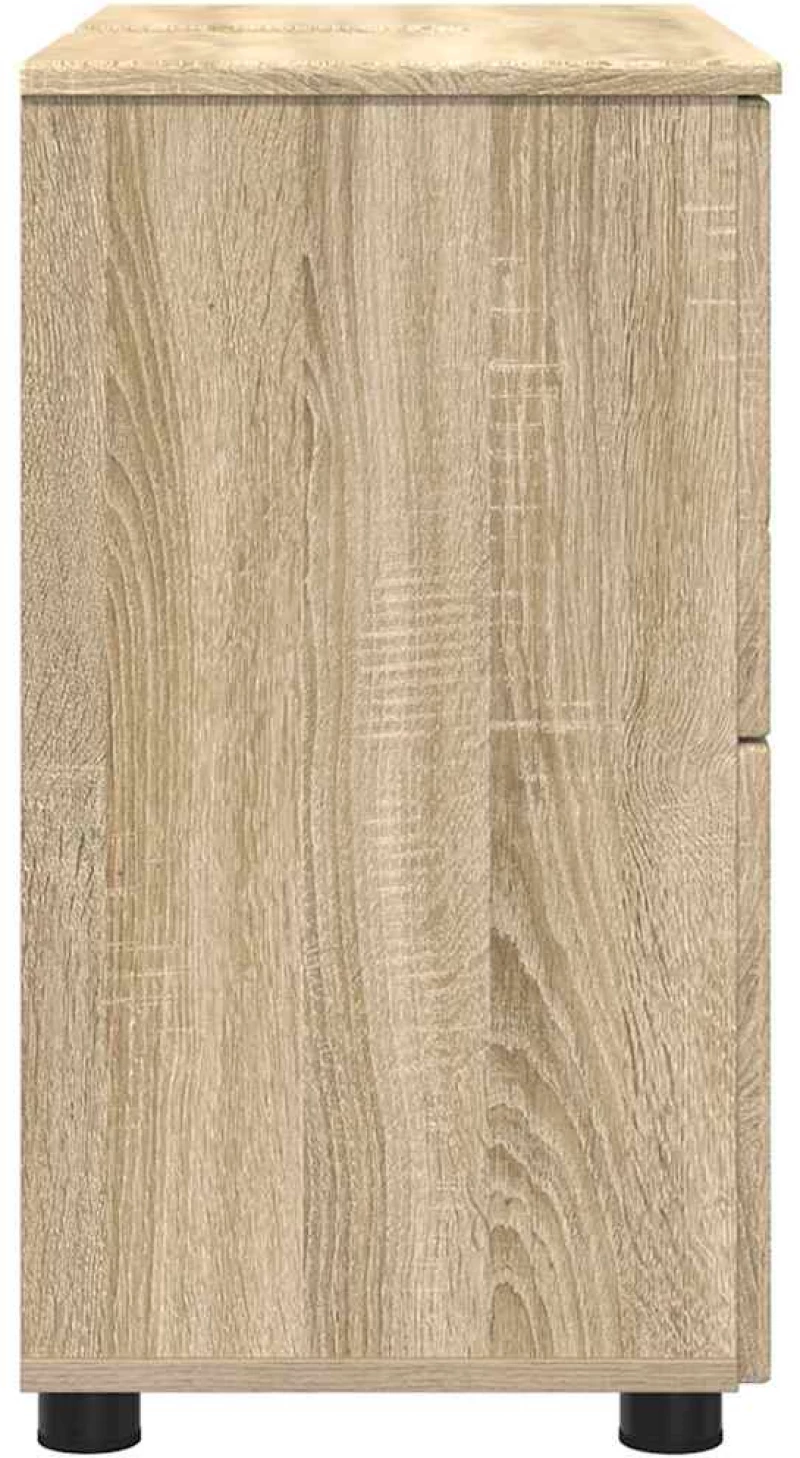vidaXL Ντουλάπι Μπάνιου με συρτάρι Sonoma Δρυς 76,5 x 35 x 64 εκ