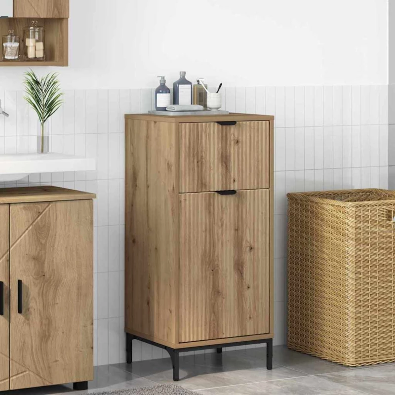 vidaXL Ντουλάπι Μπάνιου με συρτάρι artisan δρυς 39.5 x 36 x 88 εκ