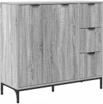 vidaXL Πλαϊνό γραφείο με συρτάρι Γκρι sonoma 89.5 x 33 x 82 εκ.