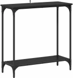 vidaXL Τραπέζι κονσόλας με ράφι Μαύρη δρυς 75 x 30.5 x 75 εκ