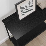 vidaXL Τραπέζι κονσόλας με ράφι Μαύρη δρυς 75 x 30.5 x 75 εκ