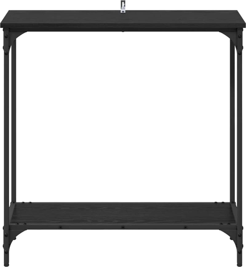 vidaXL Τραπέζι κονσόλας με ράφι Μαύρη δρυς 75 x 30.5 x 75 εκ