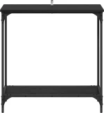vidaXL Τραπέζι κονσόλας με ράφι Μαύρη δρυς 75 x 30.5 x 75 εκ
