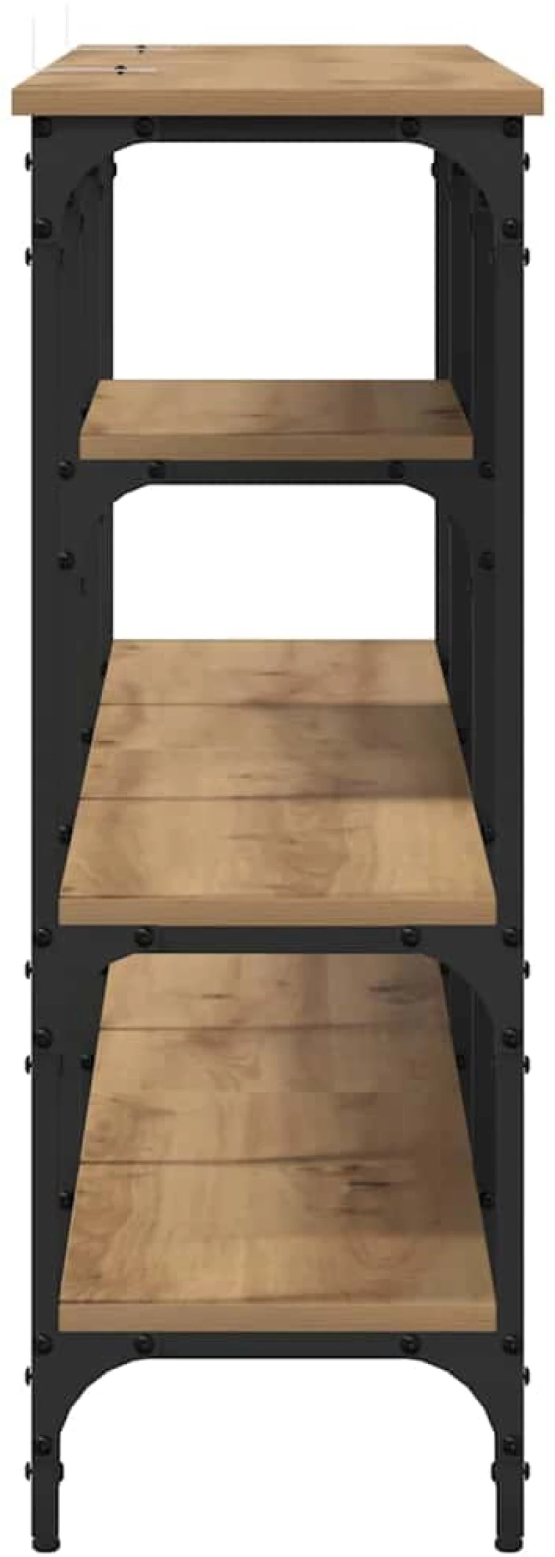 vidaXL Τραπέζι κονσόλας με ράφι artisan δρυς 160 x 29 x 80 εκ.